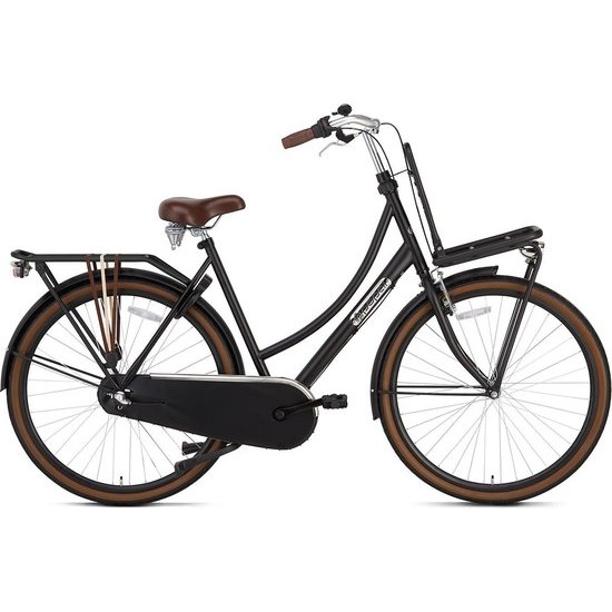 Popal Daily Dutch Basic 28 Inch Dames Terugtraprem Matzwart